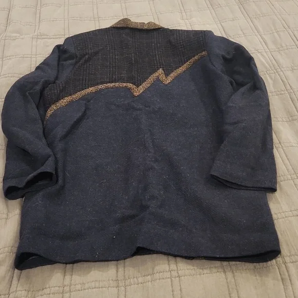 Chic Women's Blue and Black Mary Flannagan Blazer Size M! - Picture 7 of 8